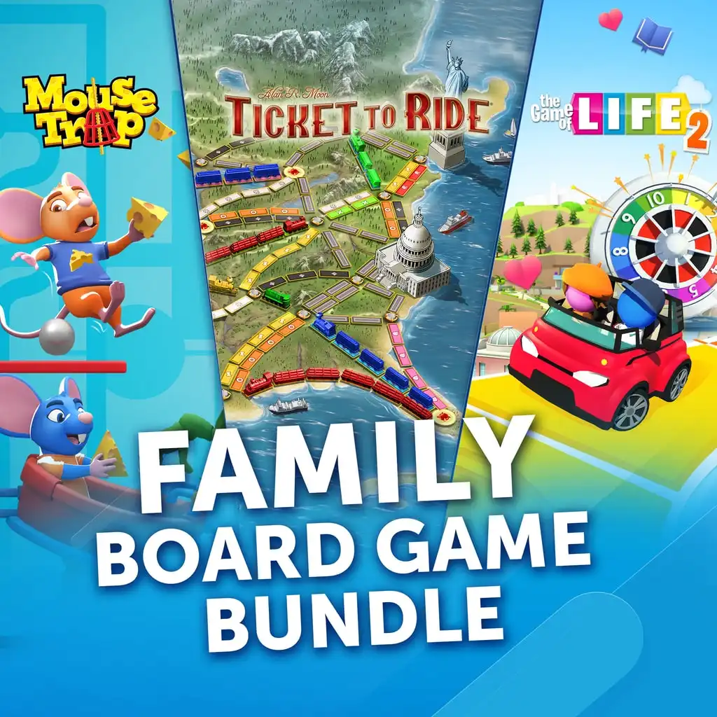 Family Board Game Bundle – Ticket to Ride®, Mouse Trap and The Game of Life 2 — PS4/PS5 ფასი საქართველოში