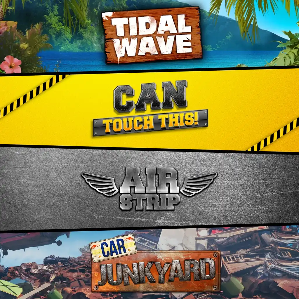 AirStrip DLC + Can Touch This  DLC+ Tidal Wave DLC + Junkyard DLC Bundle — Gas Station Simulator