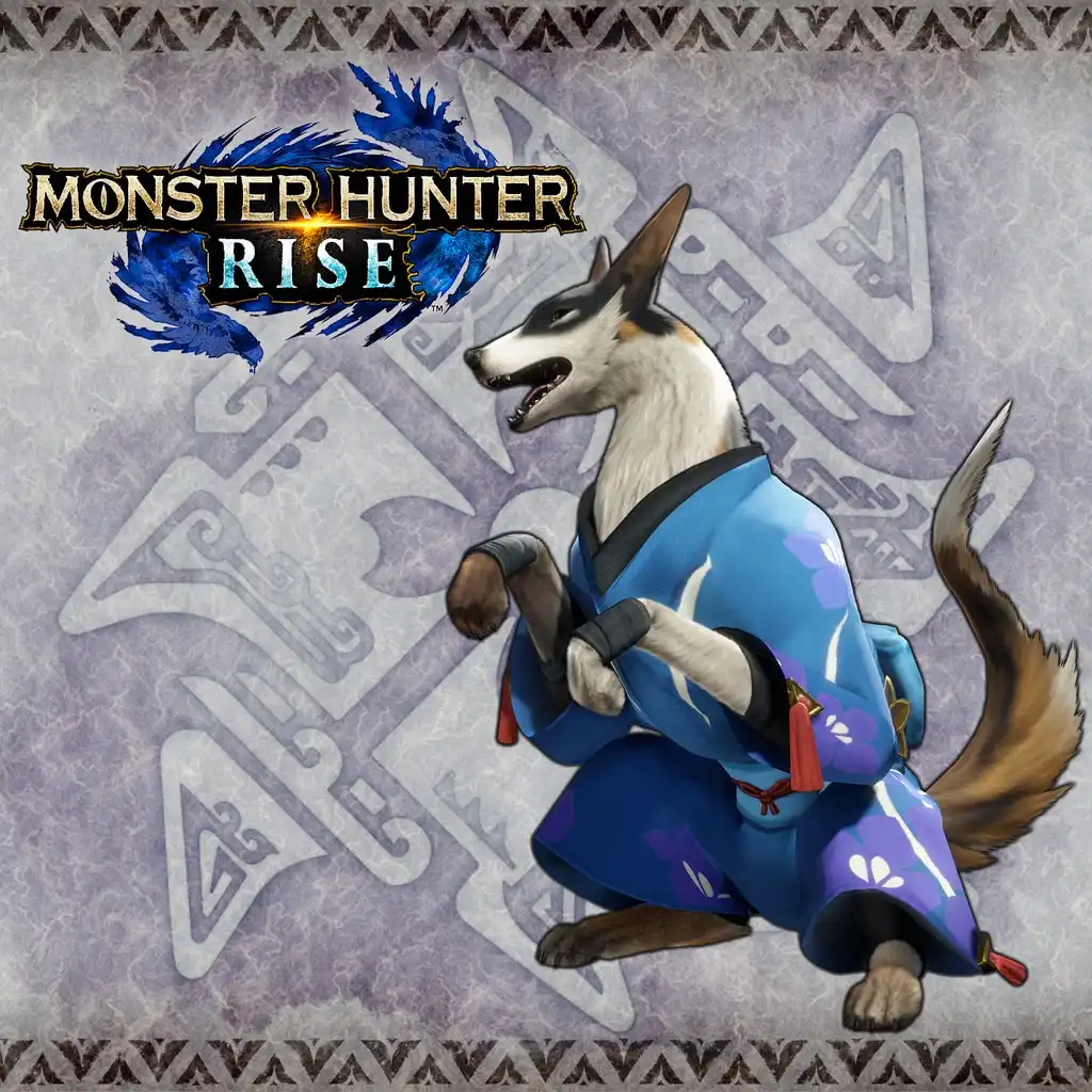 Monster Hunter Rise - "C Floral Yukata" Palamute layered armor piece — Monster Hunter Rise