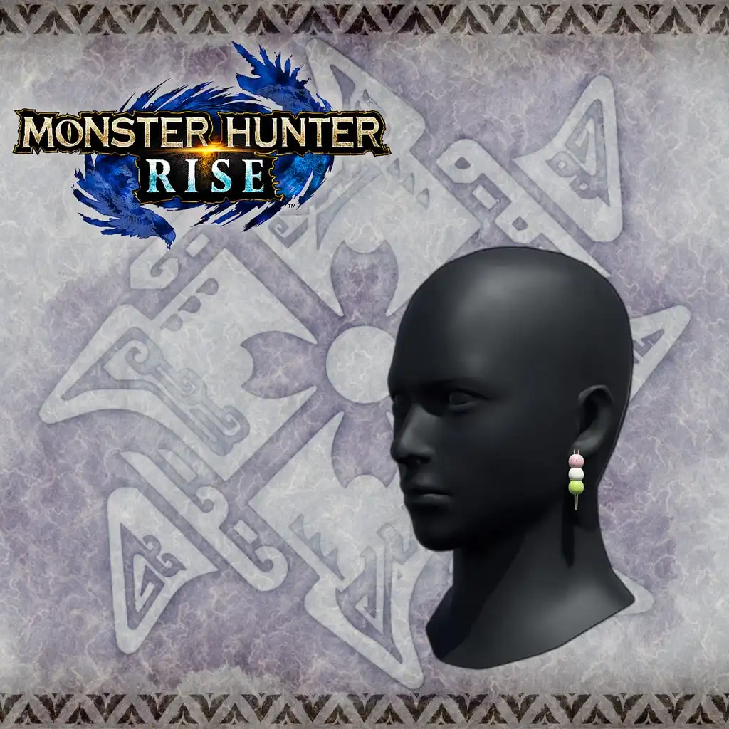 Monster Hunter Rise - "Bunny Dango Earrings" Hunter layered armor piece — Monster Hunter Rise