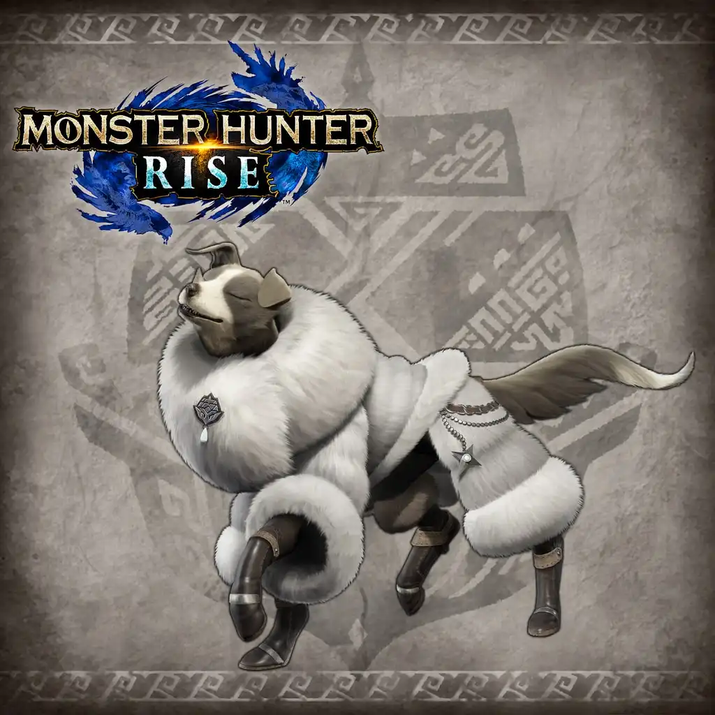 Monster Hunter Rise - "Canyne Fluffy Fur" Palamute layered armor set — Monster Hunter Rise