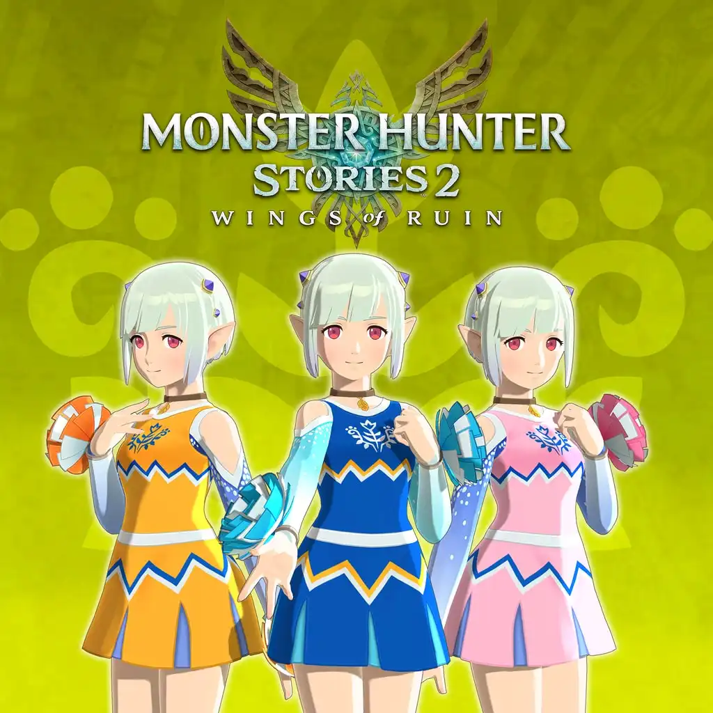 Monster Hunter Stories 2: Wings of Ruin - Ena's Outfits: Cheerleader Three-Pack (Blue/Orange/Pink) — Monster Hunter Stories 2: Wings of Ruin