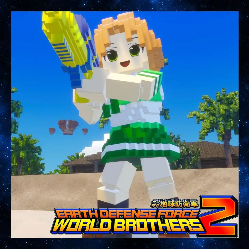 "Additional Character" Believe in Your Dream: Riho Futaba, Age 14 (Summer) Joins the Fight — EARTH DEFENSE FORCE: WORLD BROTHERS 2