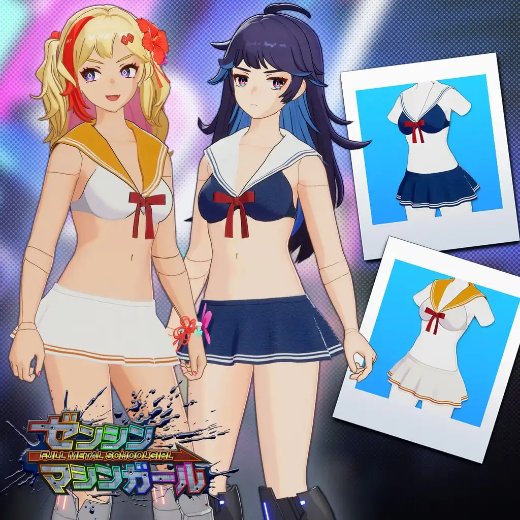 FULL METAL SCHOOLGIRL  - "Sailor Bikini" Costume in 2 Color Varieties (usable by either Machine Girl) — FULL METAL SCHOOLGIRL