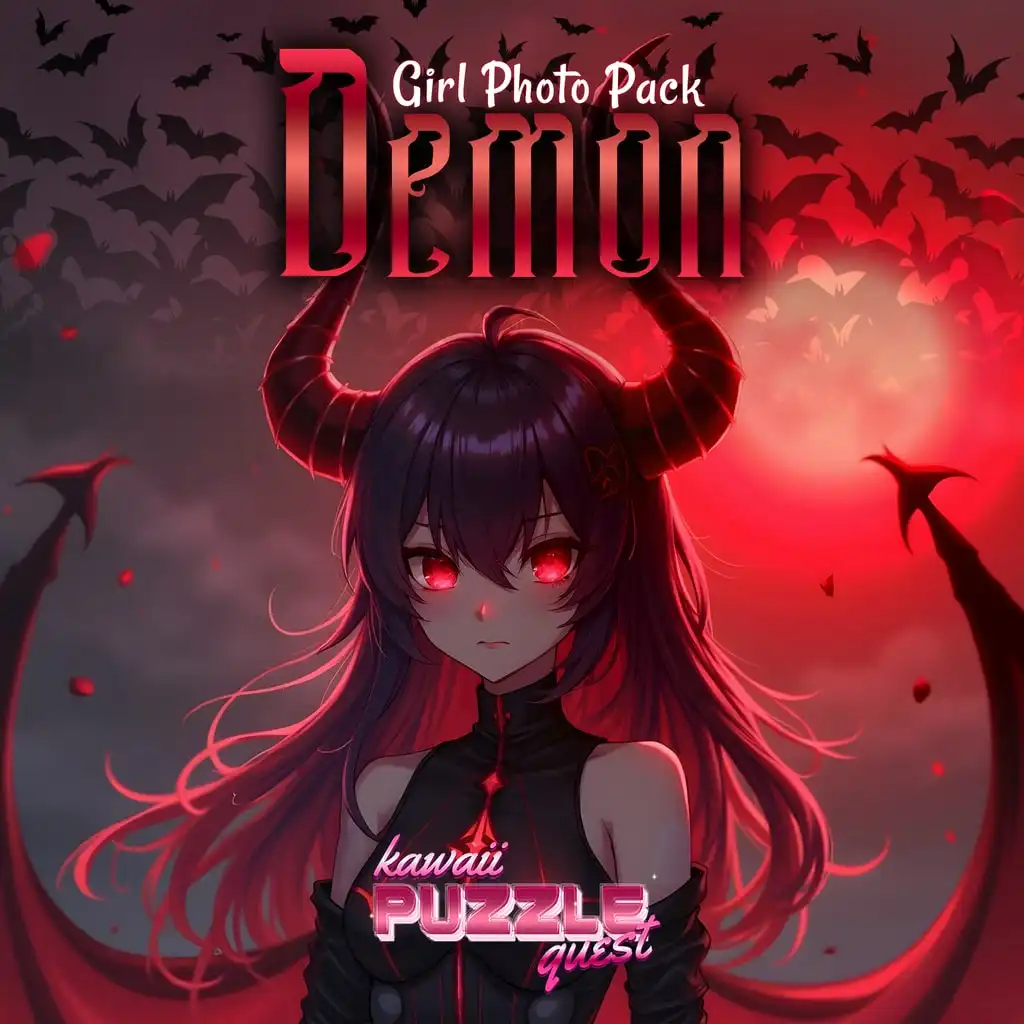 Kawaii Puzzle Quest - Demon Girl Photo Pack — Kawaii Puzzle Quest