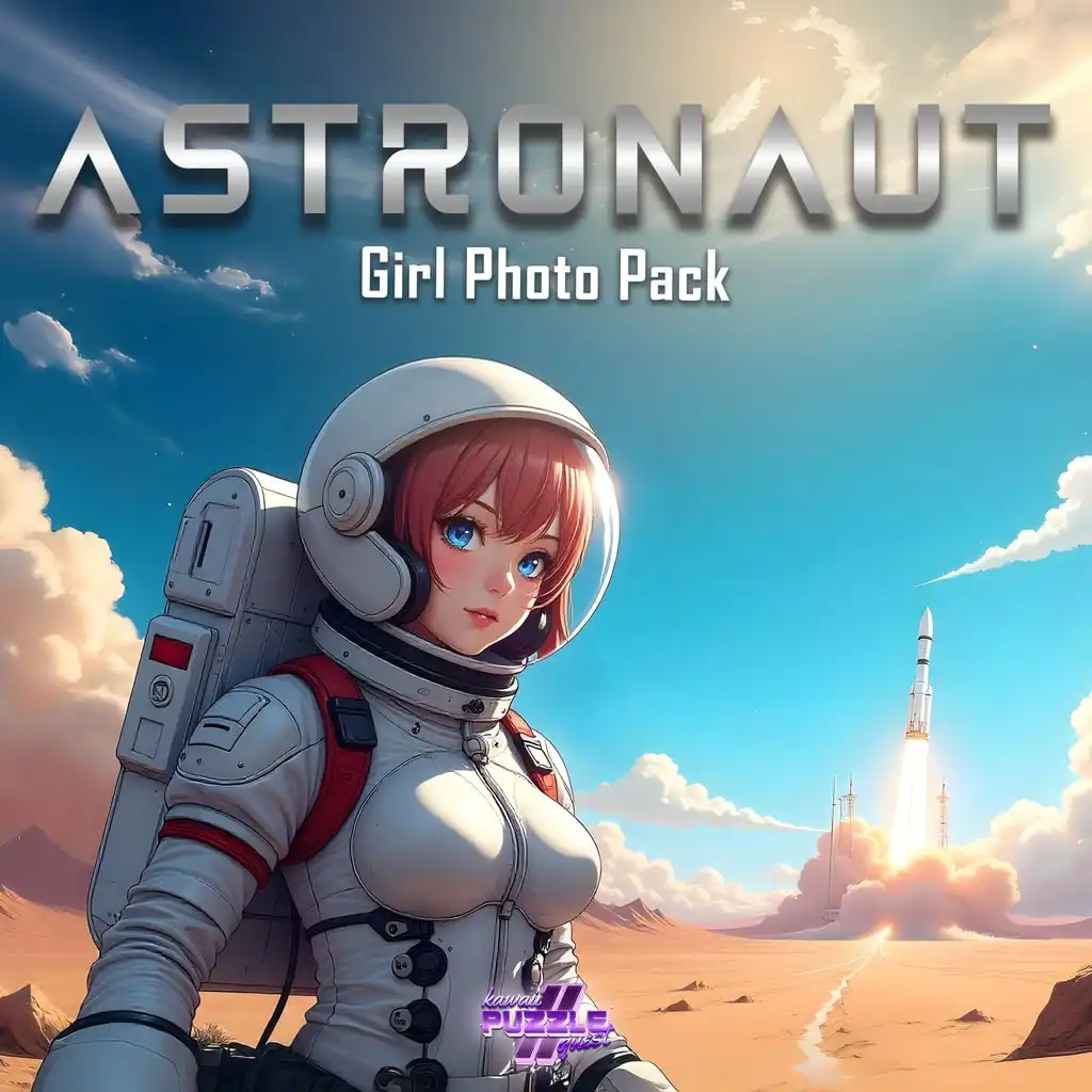 Kawaii Puzzle Quest 2 - Astronaut Girl Photo Pack — Kawaii Puzzle Quest 2