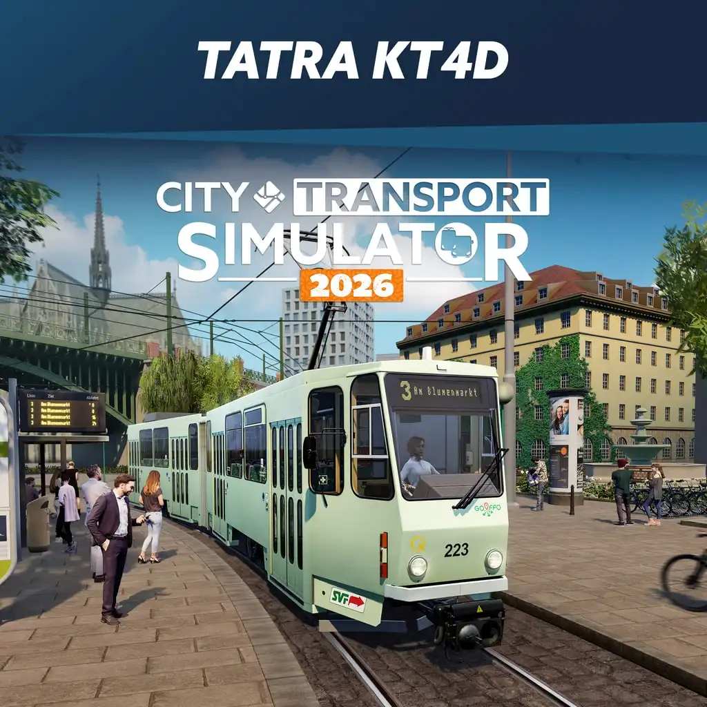 CTS 2026 - Tram DLC: Tatra KT4D — City Transport Simulator 2026