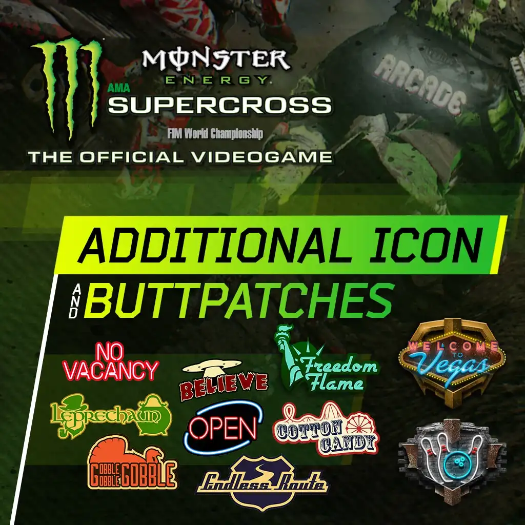 Monster Energy Supercross - Additional Icons & Buttpatches — Monster Energy Supercross - The Official Videogame