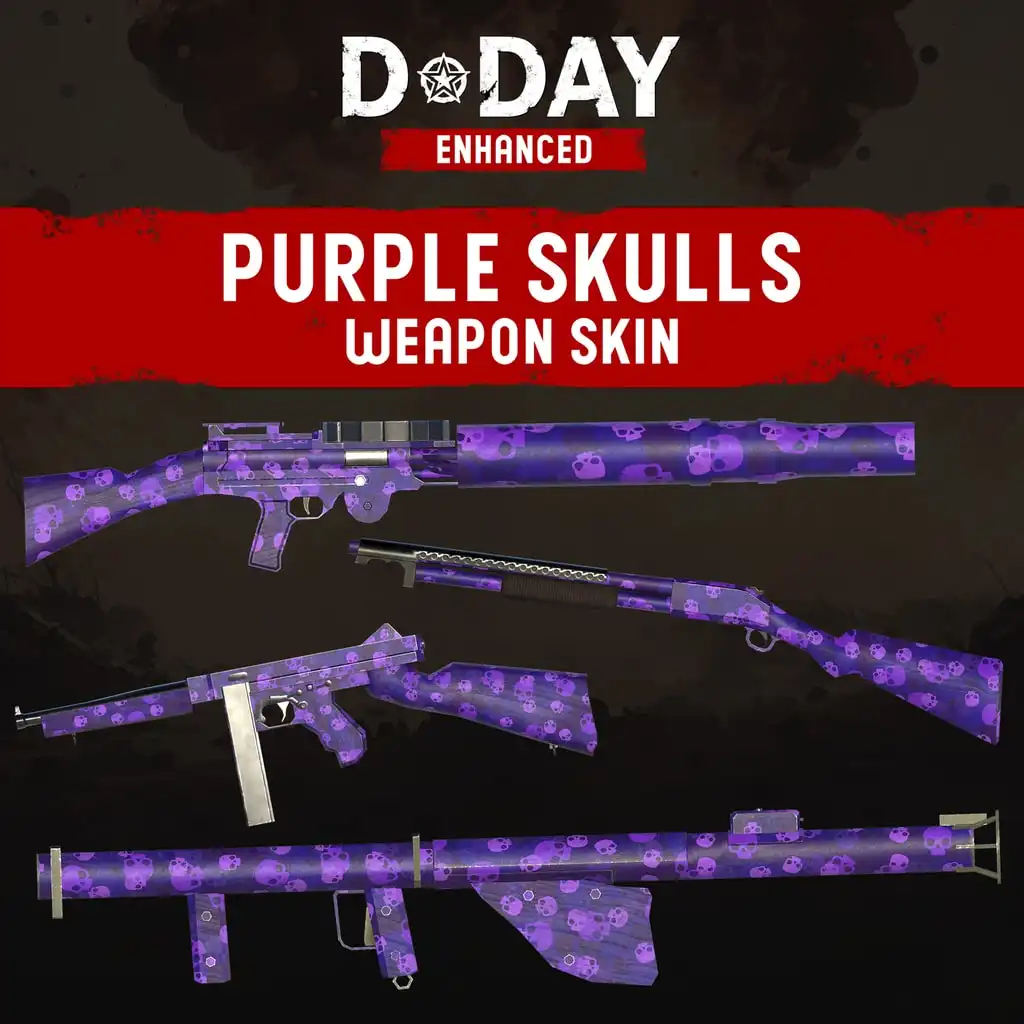 D-Day Enhanced - Purple Skulls Weapon Skin — D-Day Enhanced