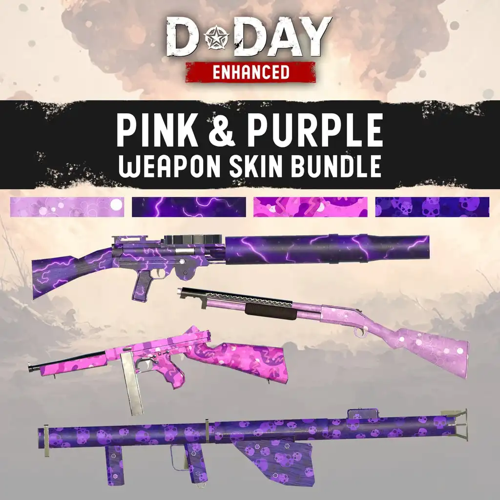 D-Day Enhanced - Pink & Purple Weapon Skin Bundle — D-Day Enhanced
