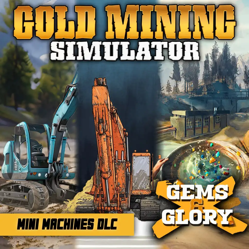 Gold Mining Simulator + Gems & Glory DLC + Mini Mining Machines DLC — Gold Mining Simulator